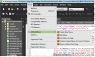 AllWebMenus Expression Web Menu Addin screenshot